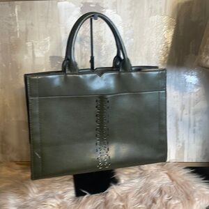 Mondani New York Green Simulated Leather Vintage Purse